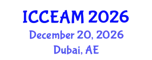 International Conference on Civil Engineering and Applied Mechanics (ICCEAM) December 20, 2026 - Dubai, United Arab Emirates