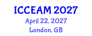 International Conference on Civil Engineering and Applied Mechanics (ICCEAM) April 22, 2027 - London, United Kingdom