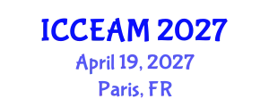 International Conference on Civil Engineering and Applied Mechanics (ICCEAM) April 19, 2027 - Paris, France