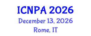 International Conference on Neutrino Physics and Astrophysics (ICNPA) December 13, 2026 - Rome, Italy