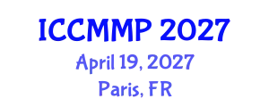 International Conference on Condensed Matter and Materials Physics (ICCMMP) April 19, 2027 - Paris, France