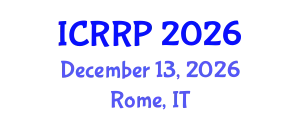 International Conference on Radioactivity and Radiation Protection (ICRRP) December 13, 2026 - Rome, Italy