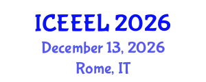 International Conference on e-Education and e-Learning (ICEEEL) December 13, 2026 - Rome, Italy