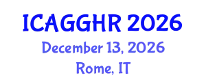 International Conference on Anti-Corruption, Good Governance and Human Rights (ICAGGHR) December 13, 2026 - Rome, Italy