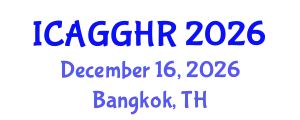 International Conference on Anti-Corruption, Good Governance and Human Rights (ICAGGHR) December 16, 2026 - Bangkok, Thailand