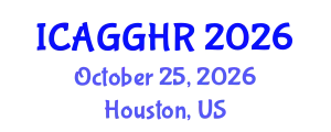 International Conference on Anti-Corruption, Good Governance and Human Rights (ICAGGHR) October 25, 2026 - Houston, United States