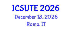International Conference on Sustainable Urban Transport and Environment (ICSUTE) December 13, 2026 - Rome, Italy