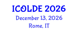 International Conference on Open Learning and Distance Education (ICOLDE) December 13, 2026 - Rome, Italy