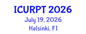 International Conference on Urban, Regional Planning and Transportation (ICURPT) July 19, 2026 - Helsinki, Finland