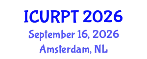 International Conference on Urban, Regional Planning and Transportation (ICURPT) September 16, 2026 - Amsterdam, Netherlands