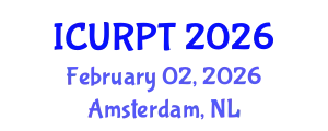 International Conference on Urban, Regional Planning and Transportation (ICURPT) February 02, 2026 - Amsterdam, Netherlands