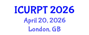International Conference on Urban, Regional Planning and Transportation (ICURPT) April 20, 2026 - London, United Kingdom