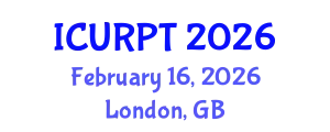 International Conference on Urban, Regional Planning and Transportation (ICURPT) February 16, 2026 - London, United Kingdom