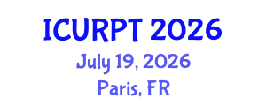 International Conference on Urban, Regional Planning and Transportation (ICURPT) July 19, 2026 - Paris, France
