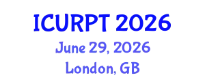 International Conference on Urban, Regional Planning and Transportation (ICURPT) June 29, 2026 - London, United Kingdom