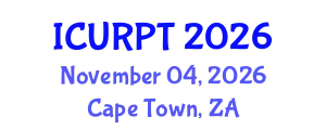 International Conference on Urban, Regional Planning and Transportation (ICURPT) November 04, 2026 - Cape Town, South Africa