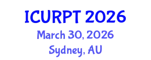 International Conference on Urban, Regional Planning and Transportation (ICURPT) March 30, 2026 - Sydney, Australia