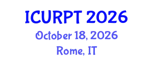 International Conference on Urban, Regional Planning and Transportation (ICURPT) October 18, 2026 - Rome, Italy