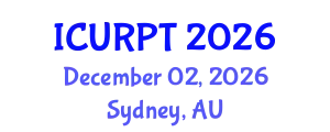 International Conference on Urban, Regional Planning and Transportation (ICURPT) December 02, 2026 - Sydney, Australia