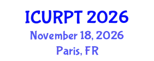 International Conference on Urban, Regional Planning and Transportation (ICURPT) November 18, 2026 - Paris, France