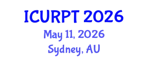 International Conference on Urban, Regional Planning and Transportation (ICURPT) May 11, 2026 - Sydney, Australia