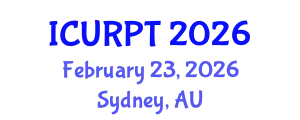 International Conference on Urban, Regional Planning and Transportation (ICURPT) February 23, 2026 - Sydney, Australia