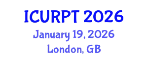 International Conference on Urban, Regional Planning and Transportation (ICURPT) January 19, 2026 - London, United Kingdom