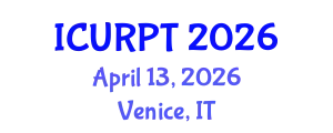 International Conference on Urban, Regional Planning and Transportation (ICURPT) April 13, 2026 - Venice, Italy