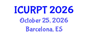 International Conference on Urban, Regional Planning and Transportation (ICURPT) October 25, 2026 - Barcelona, Spain