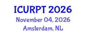 International Conference on Urban, Regional Planning and Transportation (ICURPT) November 04, 2026 - Amsterdam, Netherlands