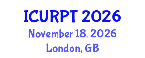 International Conference on Urban, Regional Planning and Transportation (ICURPT) November 18, 2026 - London, United Kingdom