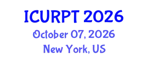 International Conference on Urban, Regional Planning and Transportation (ICURPT) October 07, 2026 - New York, United States