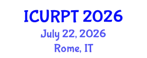 International Conference on Urban, Regional Planning and Transportation (ICURPT) July 22, 2026 - Rome, Italy