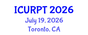 International Conference on Urban, Regional Planning and Transportation (ICURPT) July 19, 2026 - Toronto, Canada