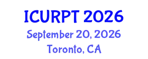 International Conference on Urban, Regional Planning and Transportation (ICURPT) September 20, 2026 - Toronto, Canada