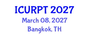International Conference on Urban, Regional Planning and Transportation (ICURPT) March 08, 2027 - Bangkok, Thailand