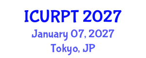International Conference on Urban, Regional Planning and Transportation (ICURPT) January 07, 2027 - Tokyo, Japan