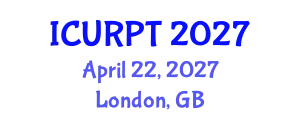 International Conference on Urban, Regional Planning and Transportation (ICURPT) April 22, 2027 - London, United Kingdom