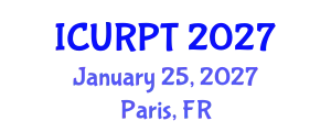 International Conference on Urban, Regional Planning and Transportation (ICURPT) January 25, 2027 - Paris, France