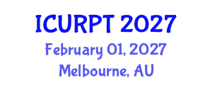 International Conference on Urban, Regional Planning and Transportation (ICURPT) February 01, 2027 - Melbourne, Australia