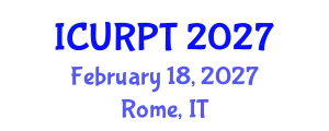 International Conference on Urban, Regional Planning and Transportation (ICURPT) February 18, 2027 - Rome, Italy