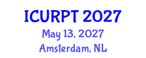 International Conference on Urban, Regional Planning and Transportation (ICURPT) May 13, 2027 - Amsterdam, Netherlands