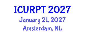International Conference on Urban, Regional Planning and Transportation (ICURPT) January 21, 2027 - Amsterdam, Netherlands
