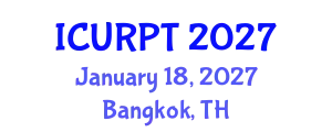 International Conference on Urban, Regional Planning and Transportation (ICURPT) January 18, 2027 - Bangkok, Thailand