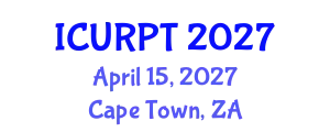 International Conference on Urban, Regional Planning and Transportation (ICURPT) April 15, 2027 - Cape Town, South Africa