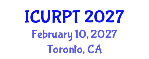 International Conference on Urban, Regional Planning and Transportation (ICURPT) February 10, 2027 - Toronto, Canada