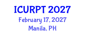 International Conference on Urban, Regional Planning and Transportation (ICURPT) February 17, 2027 - Manila, Philippines
