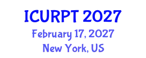 International Conference on Urban, Regional Planning and Transportation (ICURPT) February 17, 2027 - New York, United States