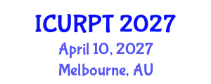 International Conference on Urban, Regional Planning and Transportation (ICURPT) April 10, 2027 - Melbourne, Australia