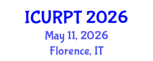 International Conference on Urban, Regional Planning and Transportation (ICURPT) May 11, 2026 - Florence, Italy